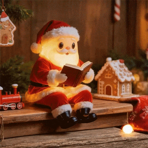 Santa Claus Reading Book Lamp Decorative