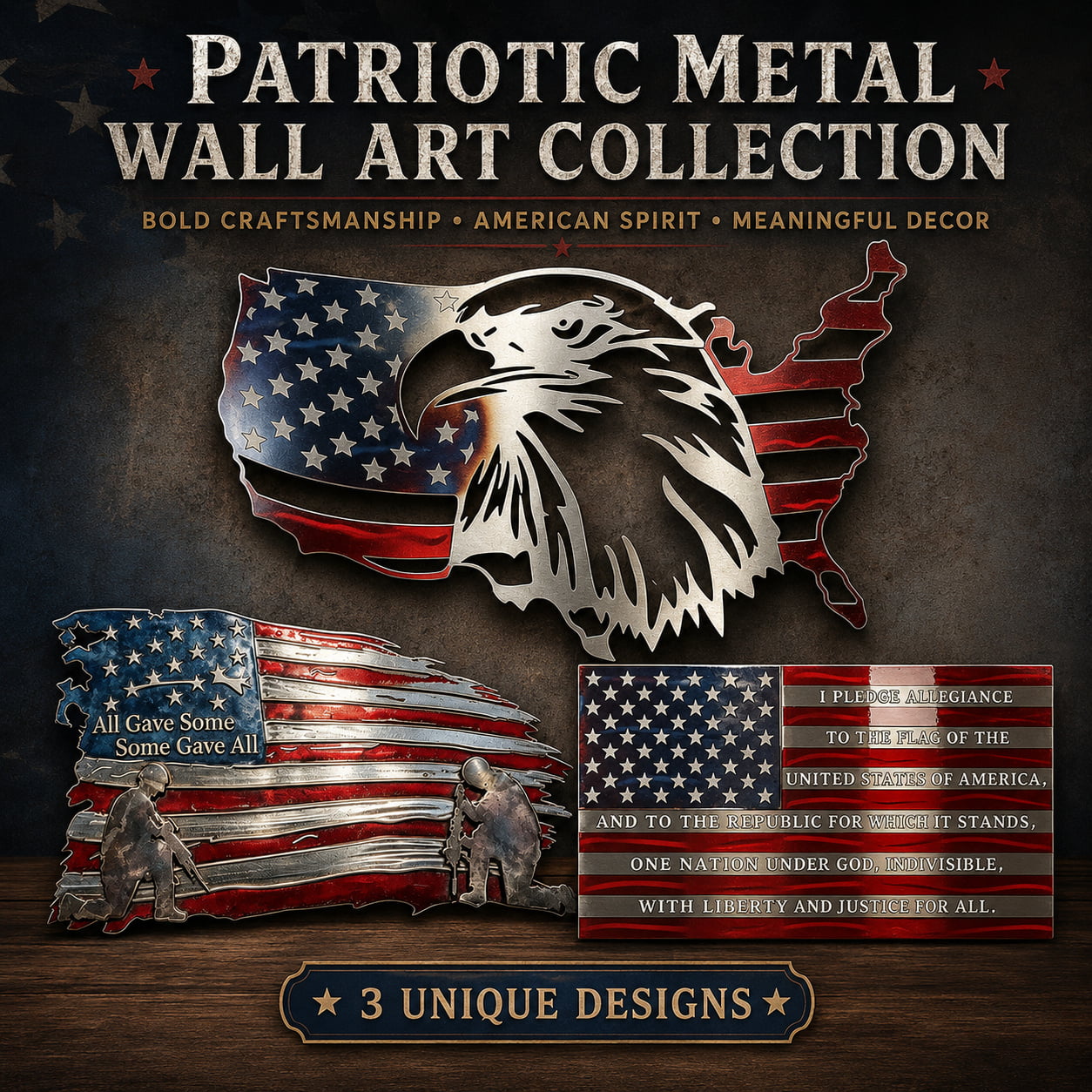 🔥Hot Sale 49% Off - Land of the Free Patriotic Wall Art Collection