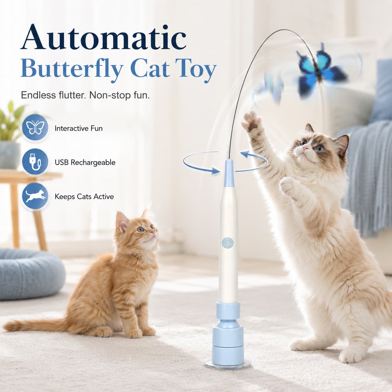 🐾Automatic Butterfly Cat Toy
