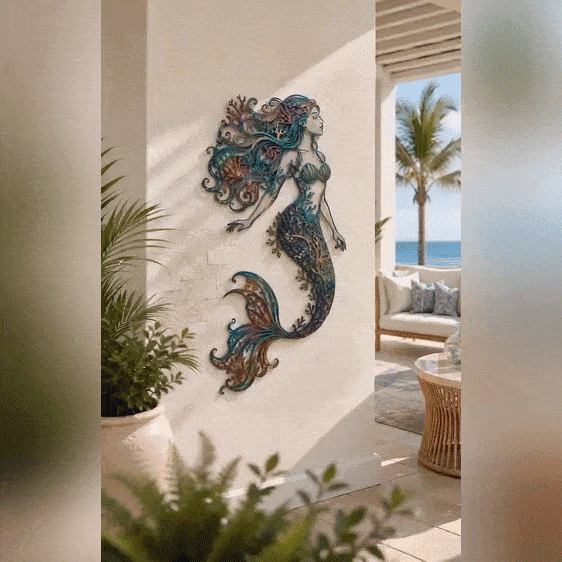 Mermaid Metal Wall Decor