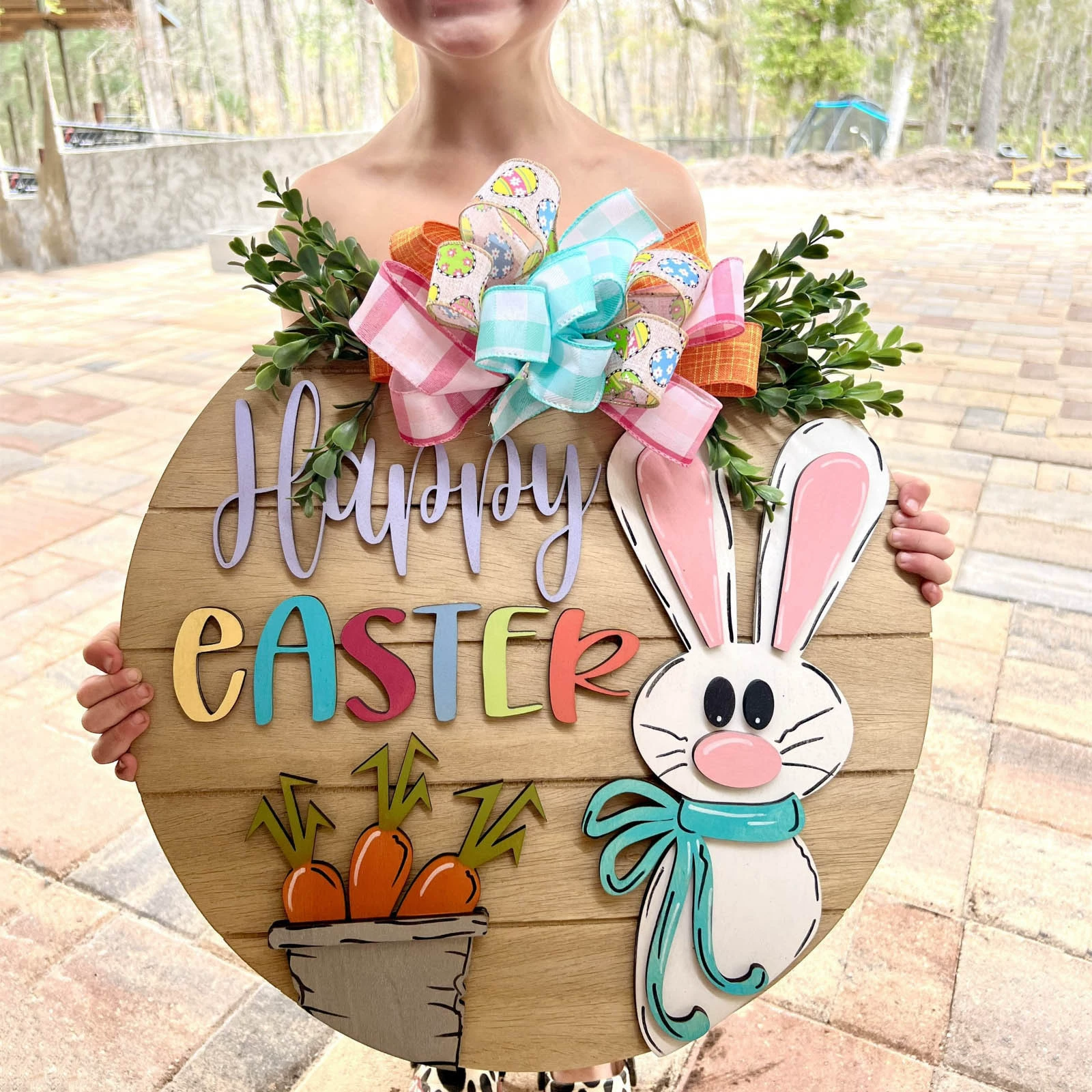 Easter Wooden Hanging Sign-Charm for Spring!