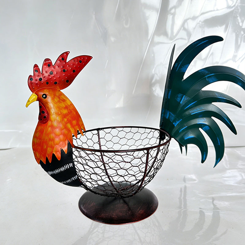🐔 Rustic Rooster Wire Basket – Farmhouse Charm for Every Space ✨
