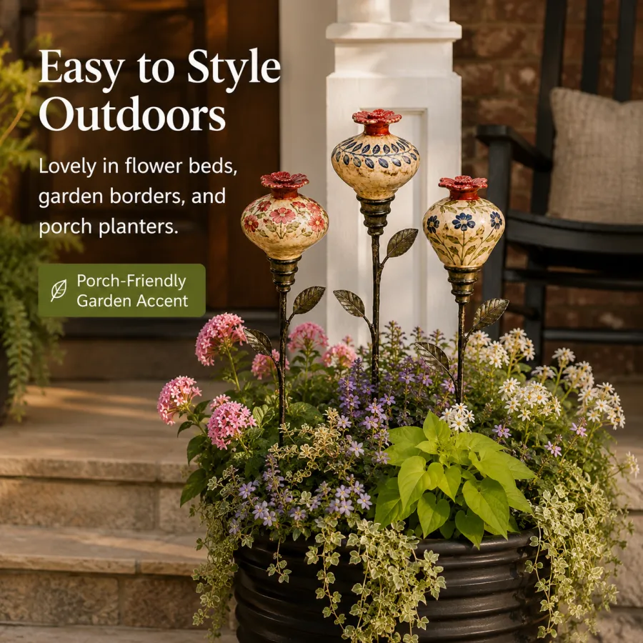 Ceramic Hummingbird Feeder Garden Stake – Bring Your Garden To Life With Every Visit 🐦🌿