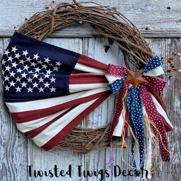 Independence Day 4th July Patriotic Wreath