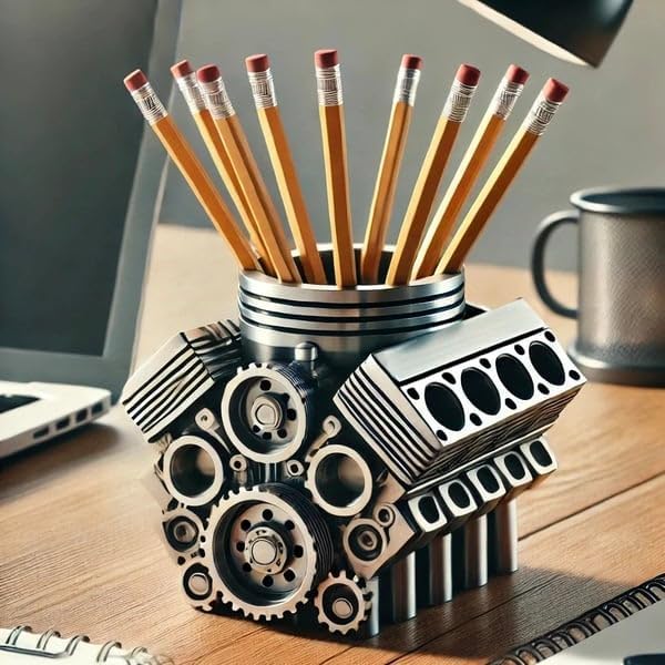 Engine Block Desk Organizer