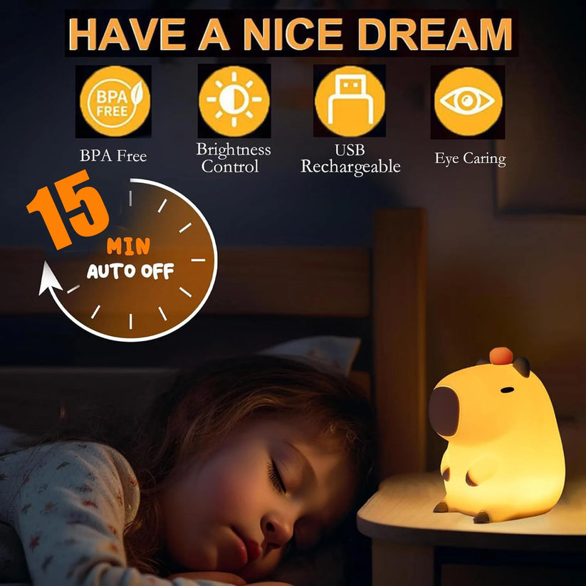 Capybara Squishy Night Light