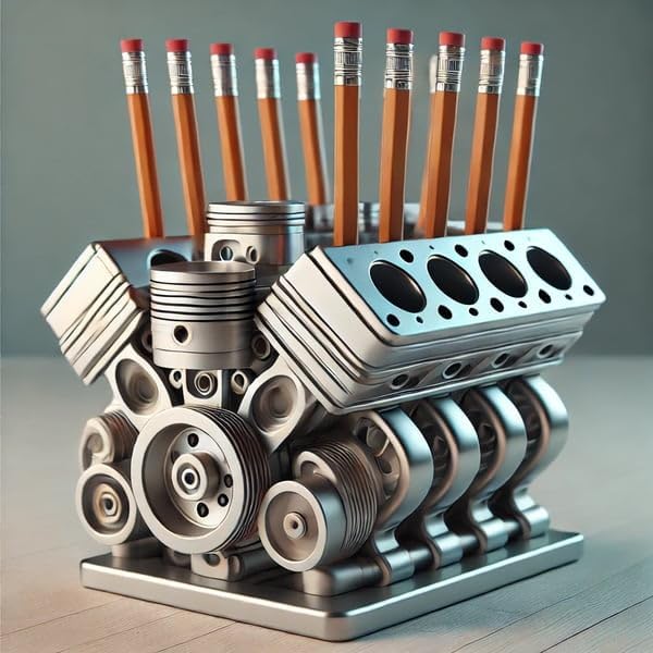 Engine Block Desk Organizer
