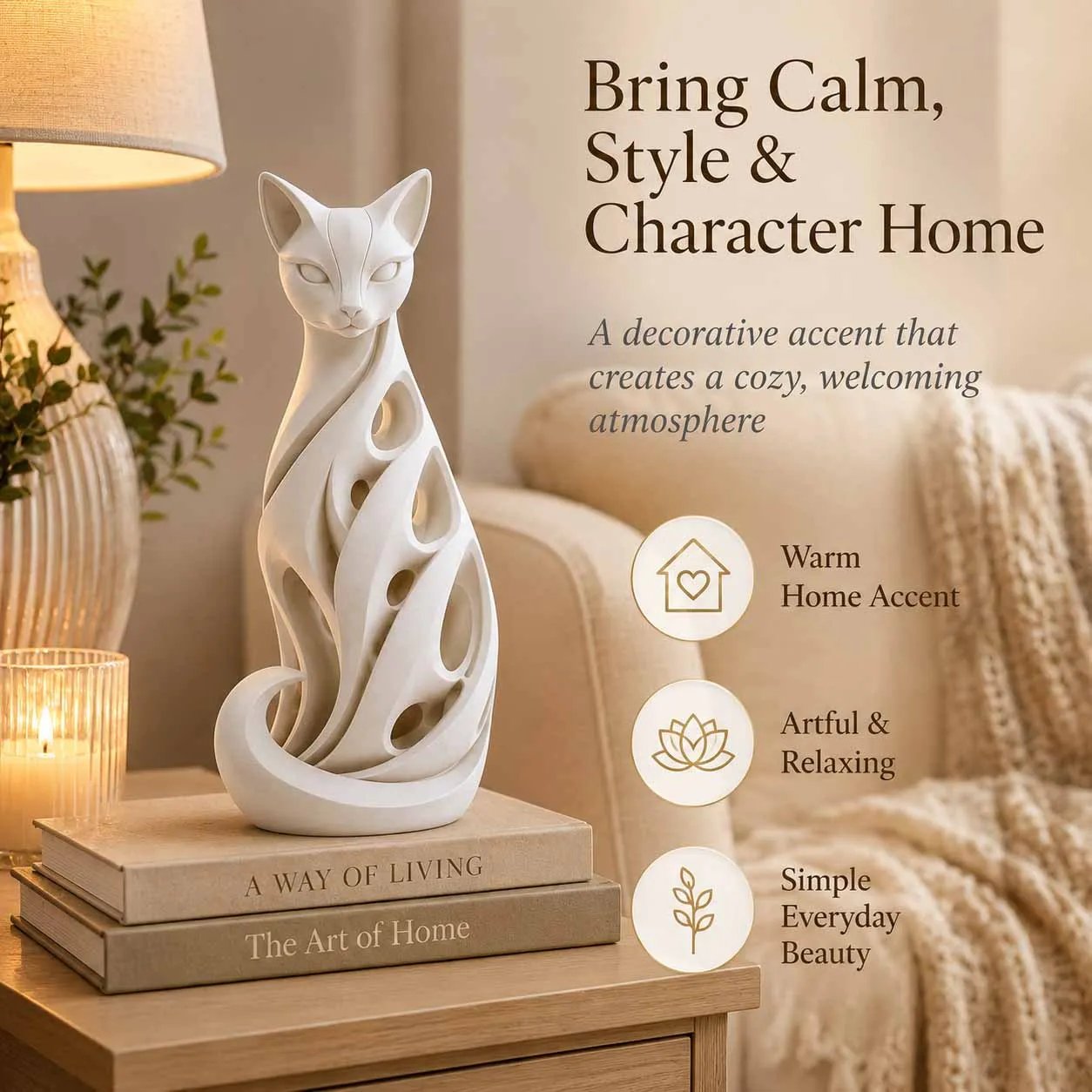 🔥🎁🐈‍⬛ Spiral Cat Sculpture — A Modern Symbol of Elegance & Curiosity