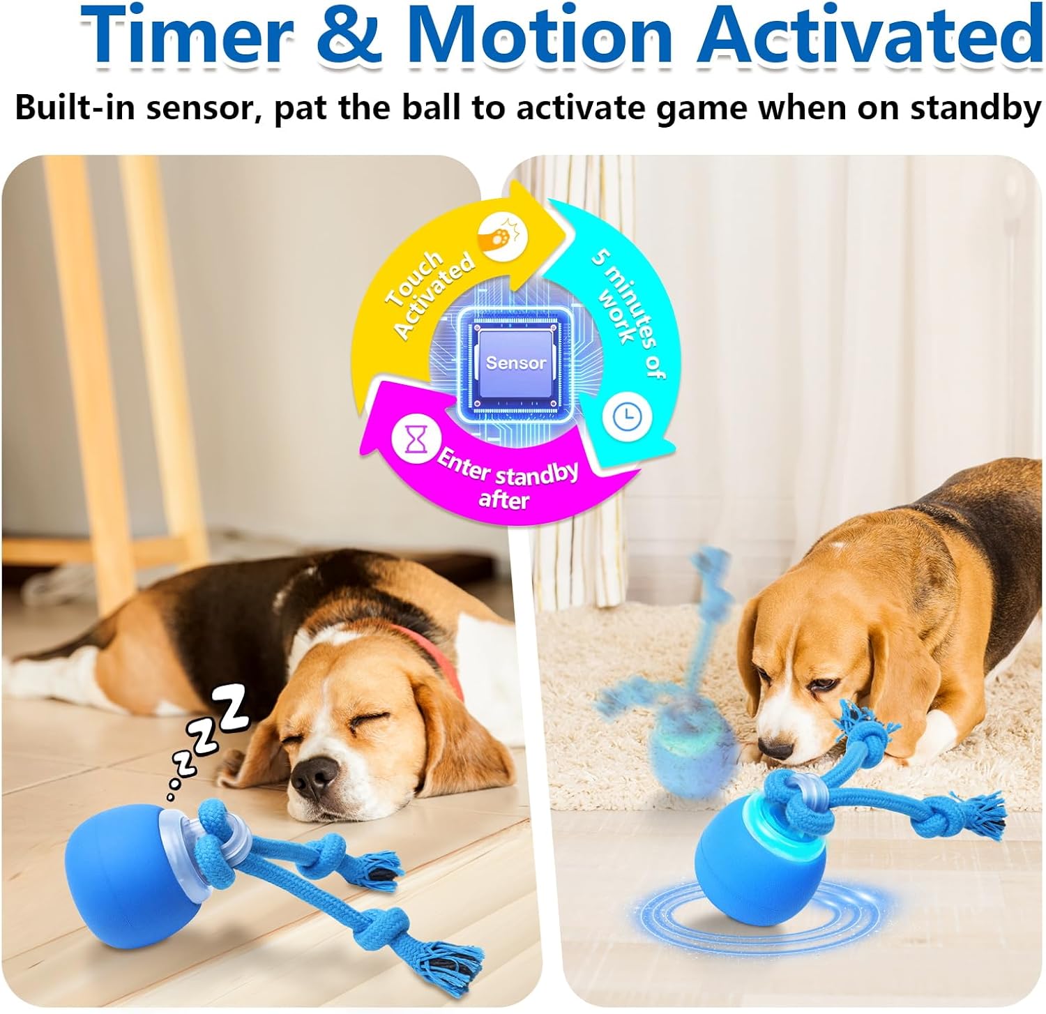 Petsboro™ Moving Dog Ball with Touch Activated