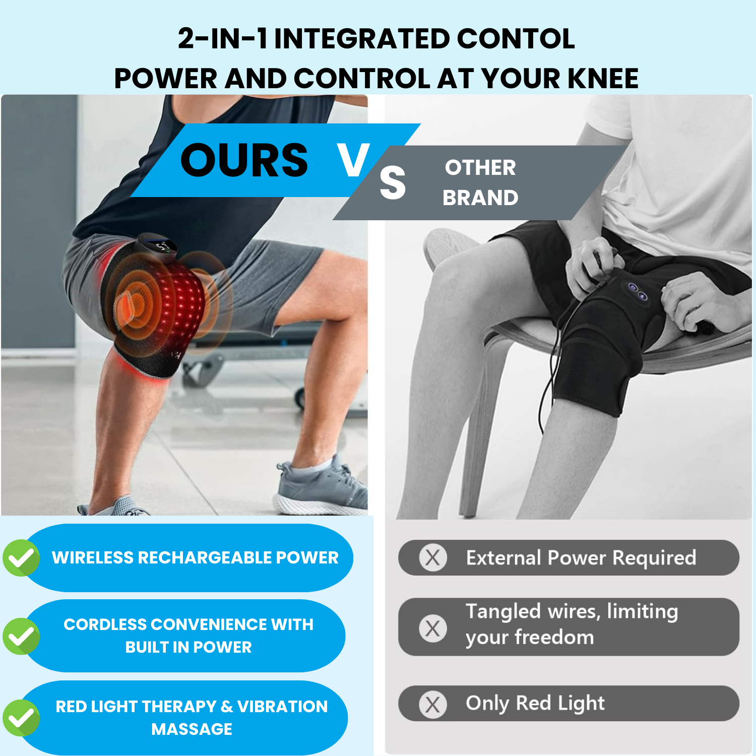 Welnax™ Red Light Therapy Heated Knee Braces