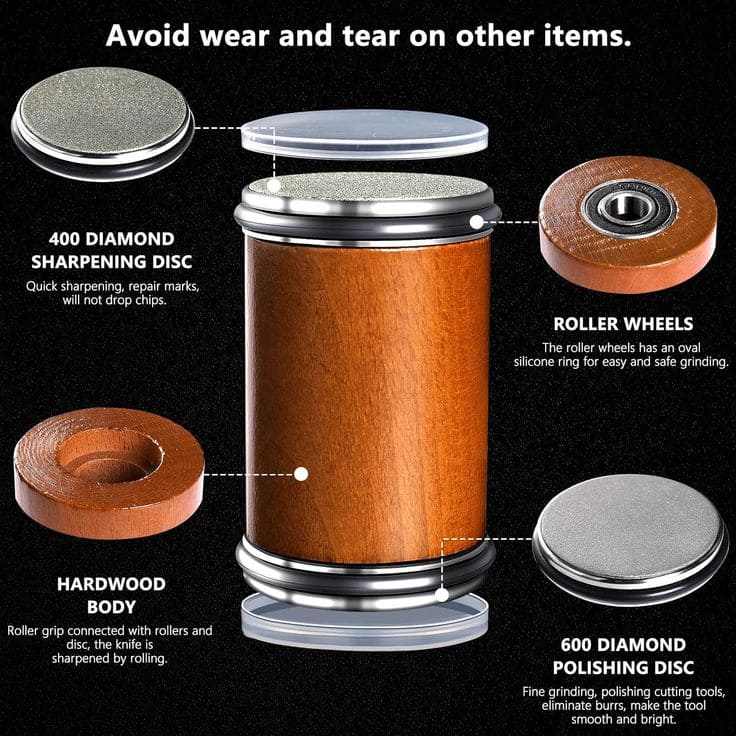 💥Diamond Rolling Knife Sharpener Set