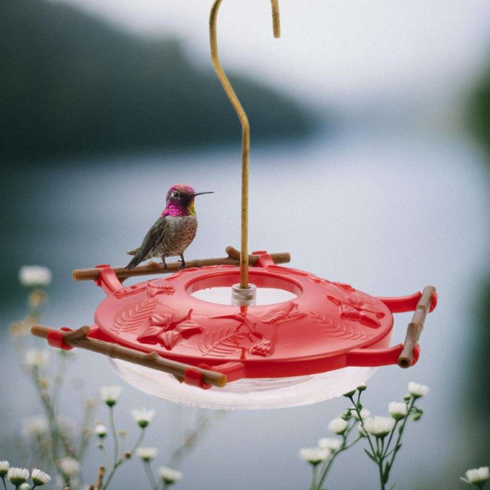 Hummingbird Feeder——A natural perch hummingbirds love