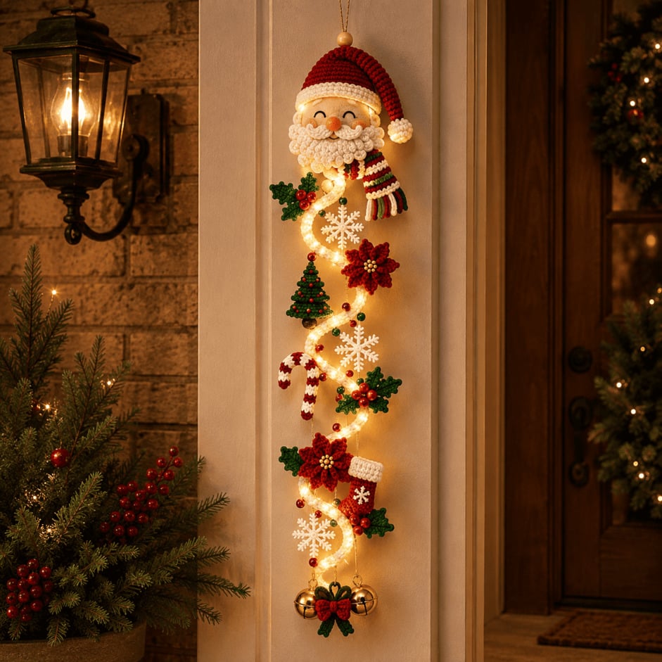 Glowing Christmas Door Hanger