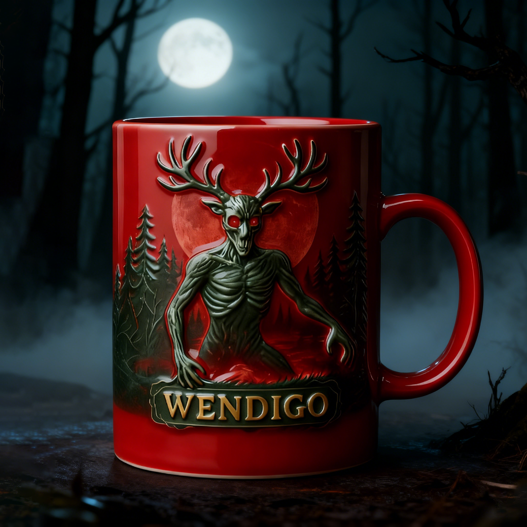 🔥 Last Day 50% OFF – 🦌 Wendigo Ceramic Mug ☕