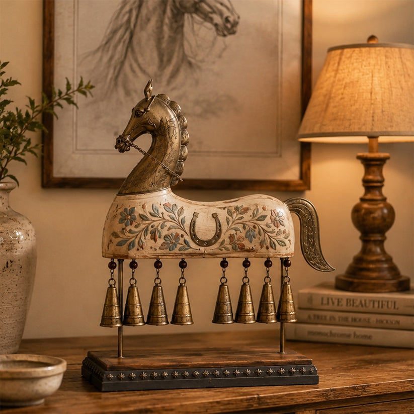 Vintage Western Horse & Cow Bell Decor