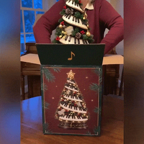 🎹 Lighted Piano Key Christmas Tree – Musical Holiday Tabletop Decoration