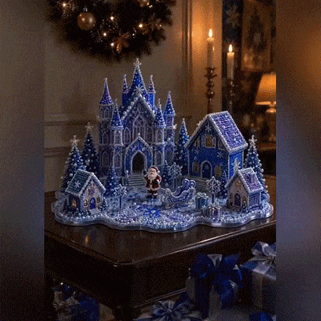 🎄3D Christmas Village Gem Art DIY Kit