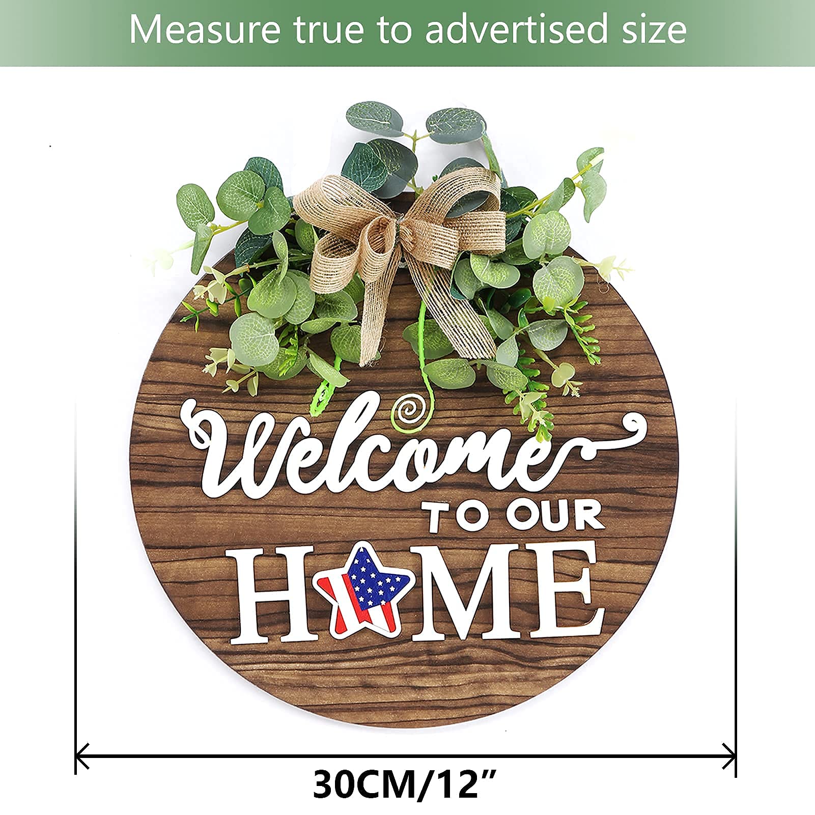 Interchangeable Seasonal Welcome Sign Front Door Decoration