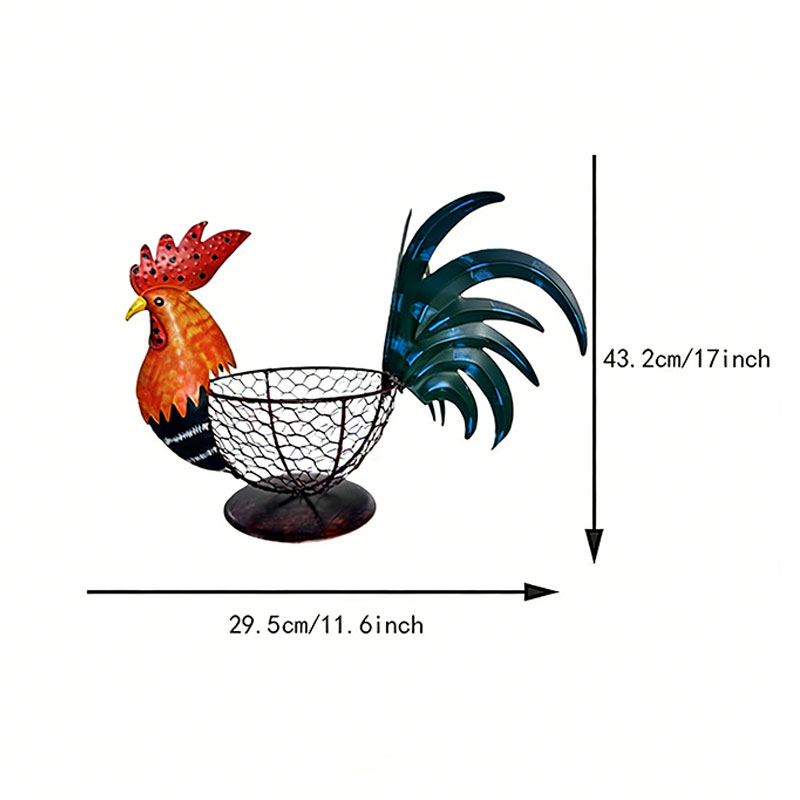 🐔 Rustic Rooster Wire Basket – Farmhouse Charm for Every Space ✨