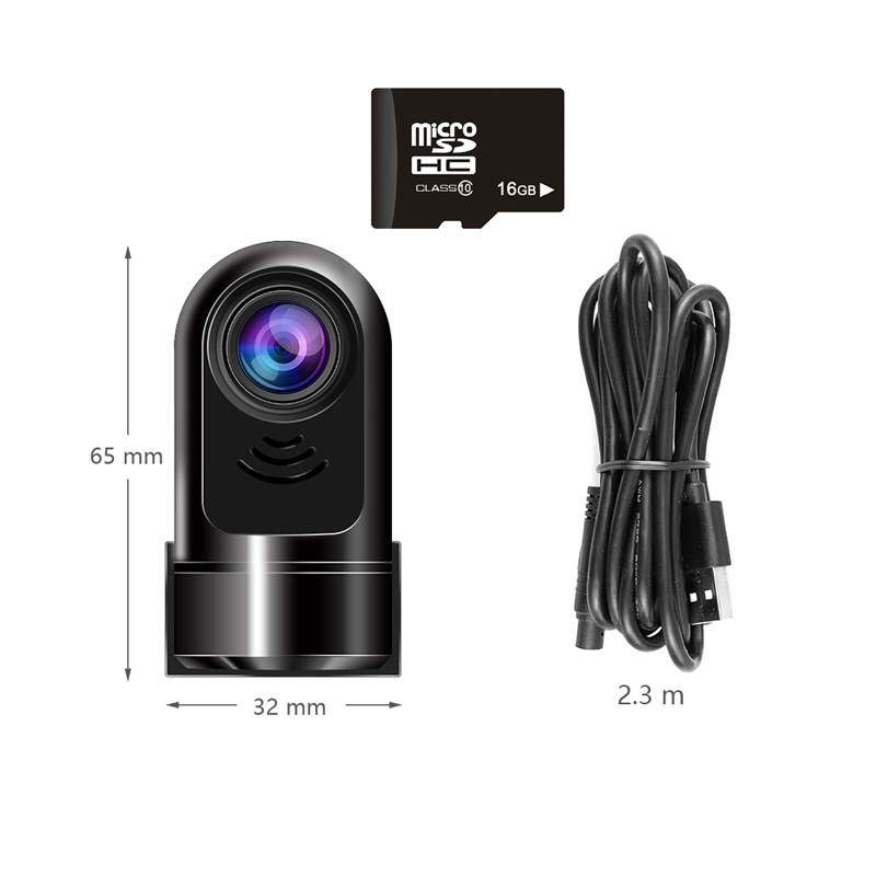 360° Mini Car DVR USB Loop Record G-sensor Recorder