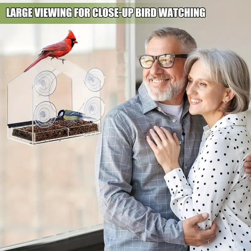 🦜Transparent Acrylic Window Bird Feeder