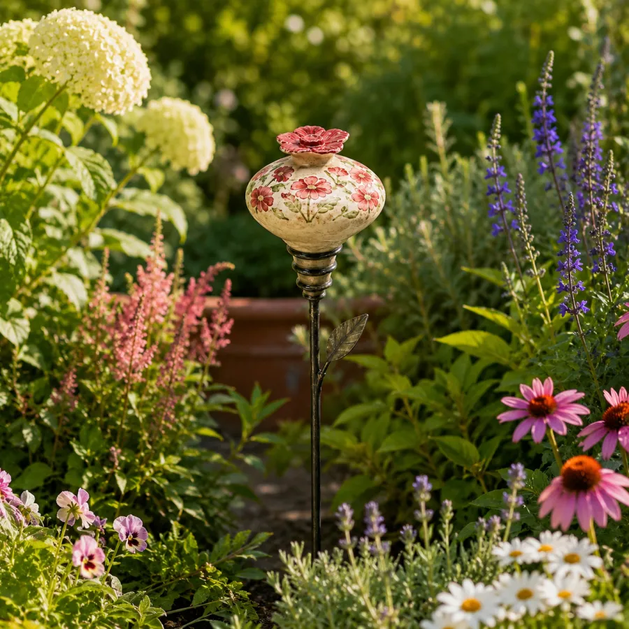 Ceramic Hummingbird Feeder Garden Stake – Bring Your Garden To Life With Every Visit 🐦🌿