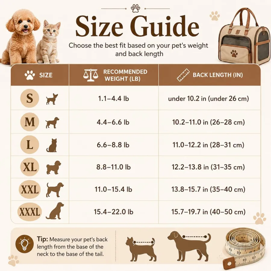 Cute Bear Design Front Pet Carrier Backpack
