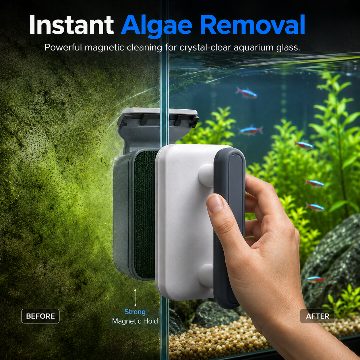🎁2026 New Arrivals 49% OFF💥Magnetic Aquarium Glass Cleaner Tool
