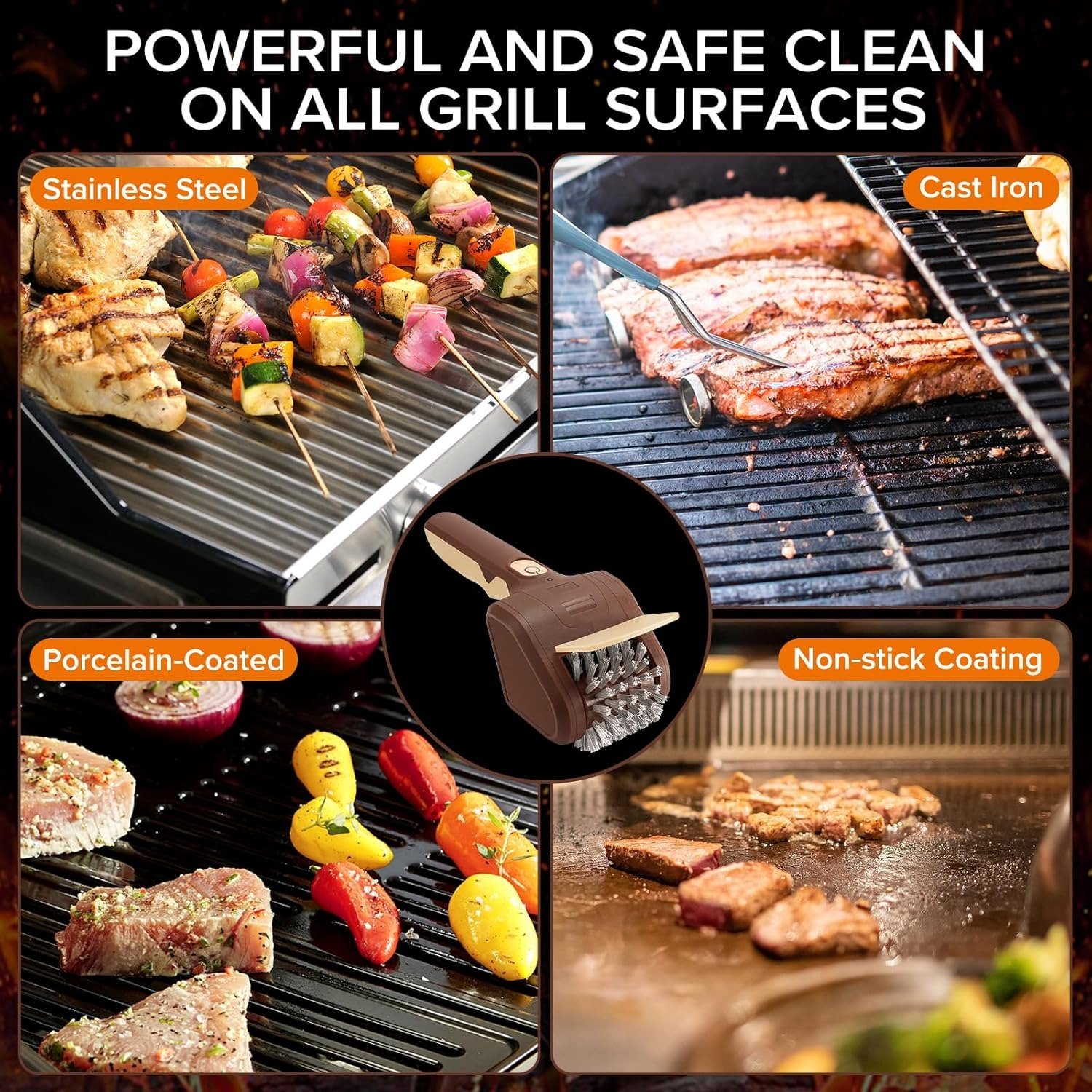 🧼 Cordless Electric Grill Cleaning Brush – Effortless BBQ Cleanup✨