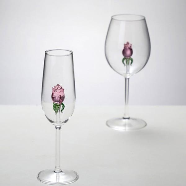 Rose Wine Glass
