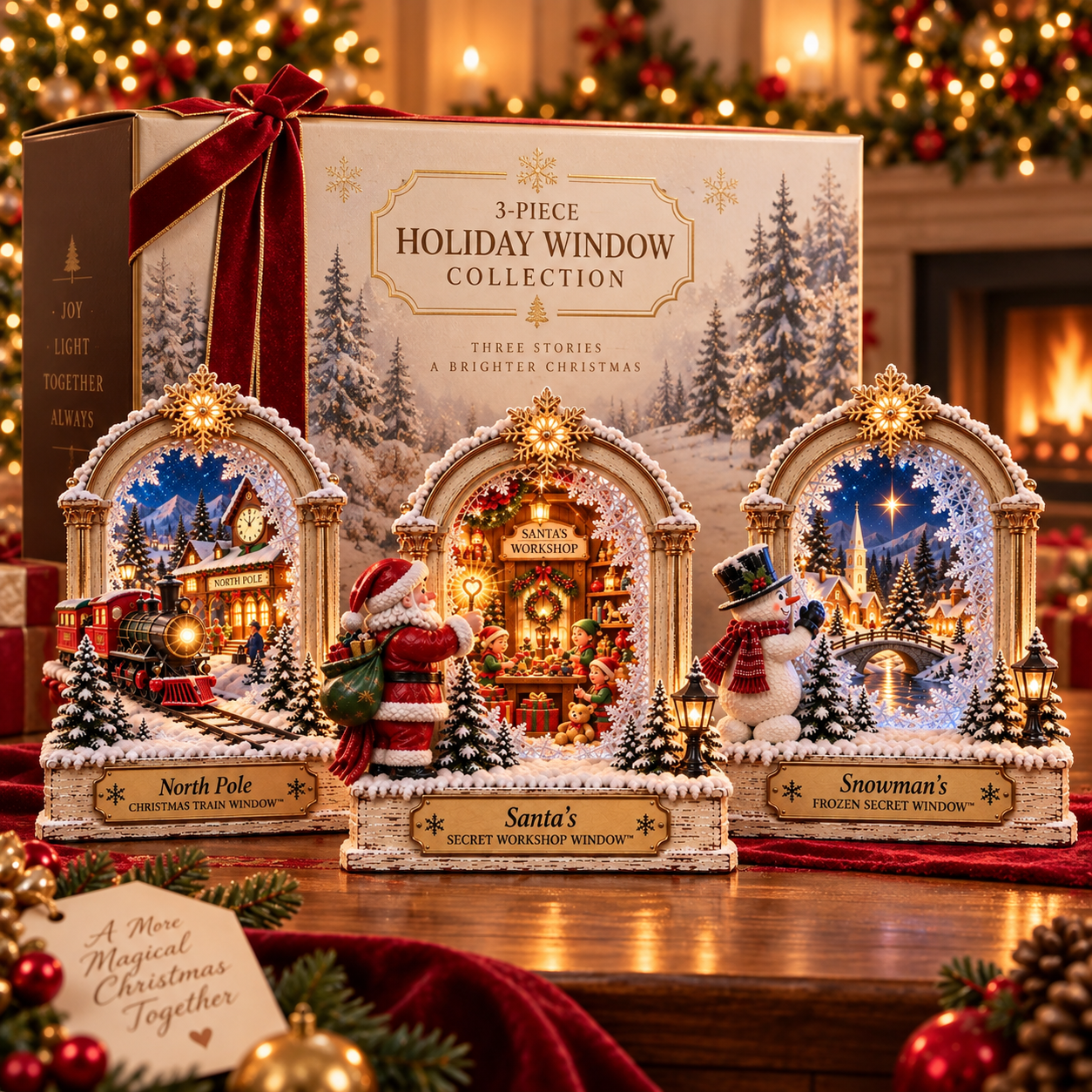🎄 Lighted Christmas Story Window Collection （3-Pack）