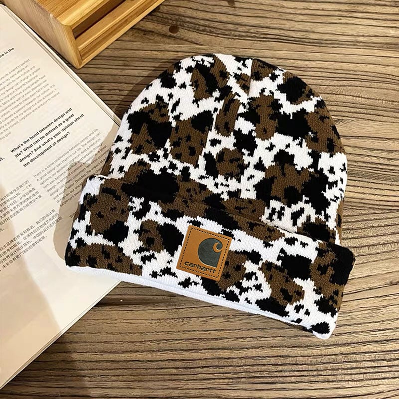 💖Vintage Cow Print Wool Hat