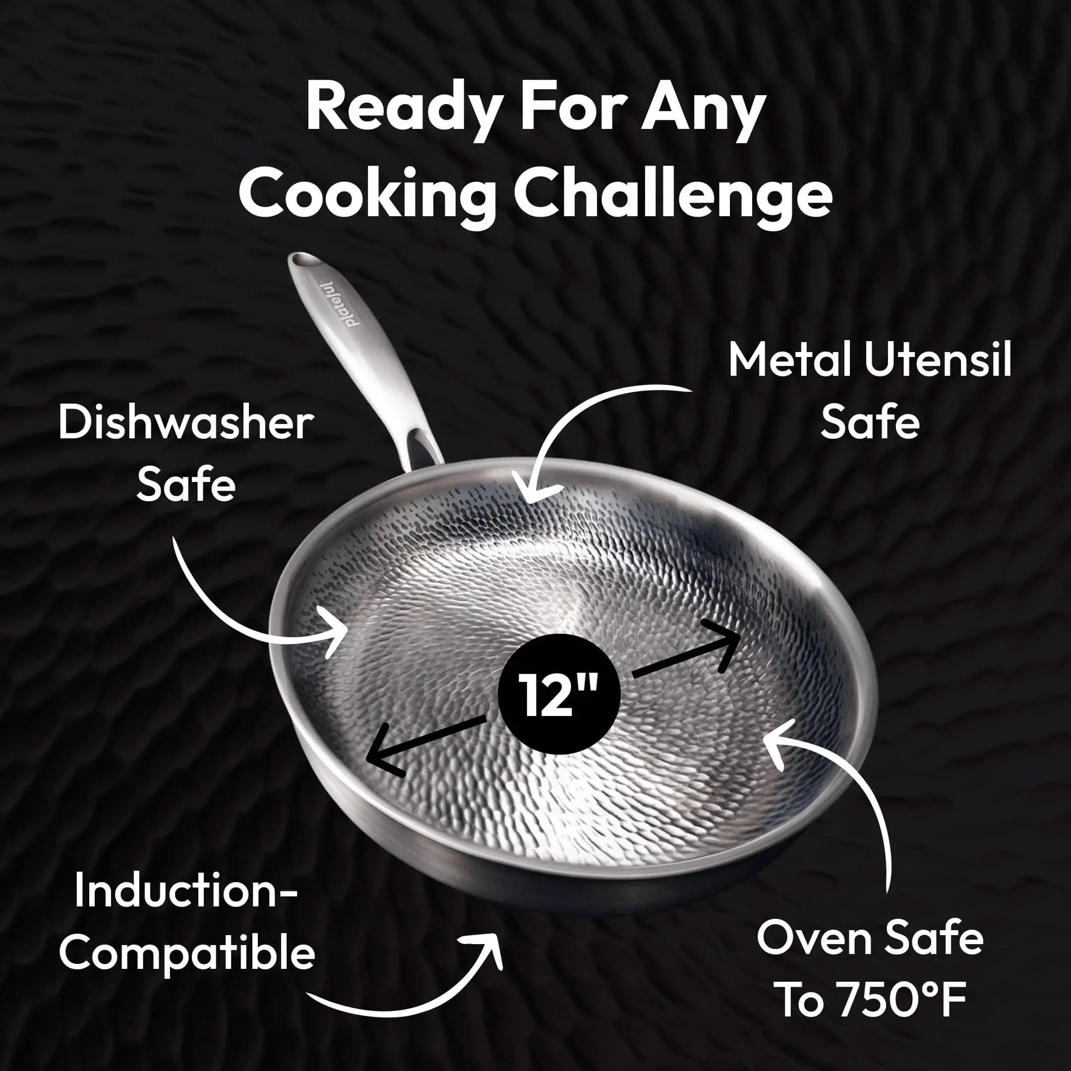 Keilini™ Hammered Pure Titanium Pro Pan