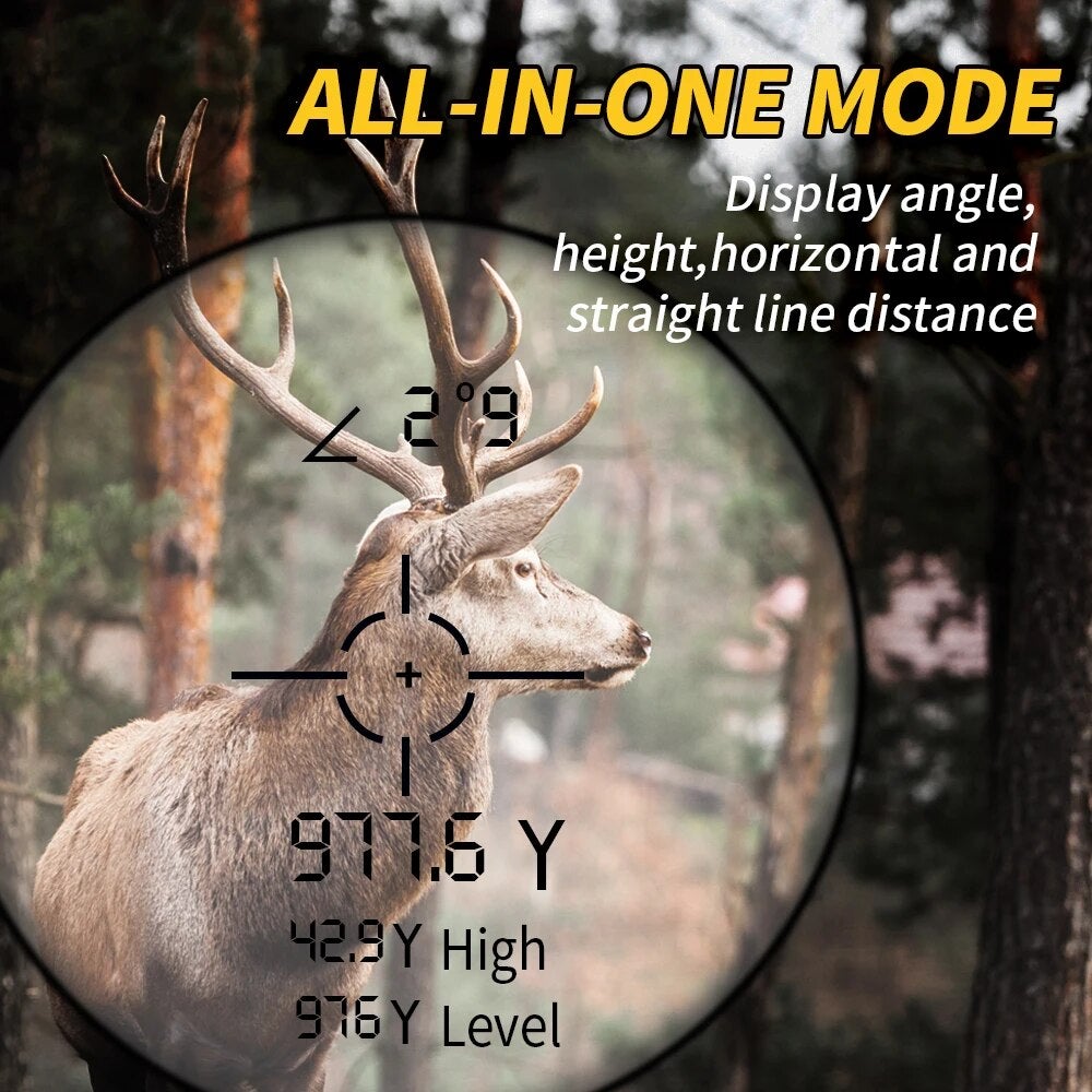 Angle compensated all-in-one rangefinder display