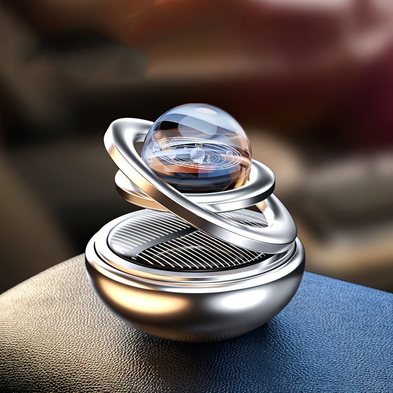 🔥Hot Sale🔥Car Solar Energy Power Rotate Perfume Ring Ball