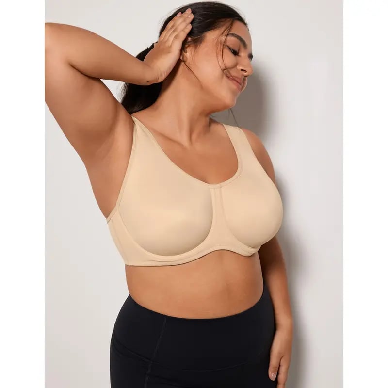 🎁Women Underwire Sports Bra Plus Size Self-adjustment High
