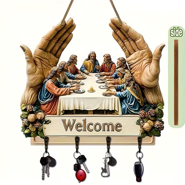 Jesus and Disciples Wall Art Keychain