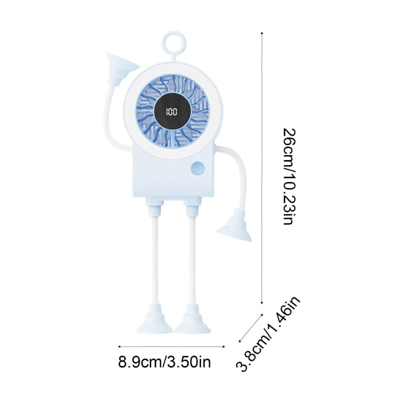 🌟🤖 Cute Robot Shaped Multi-scene Portable Desk Fan