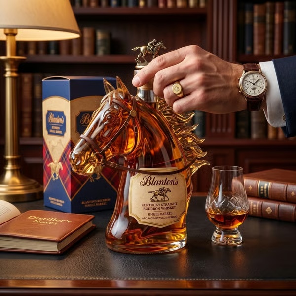 Premium Horse Head Whiskey Bottle