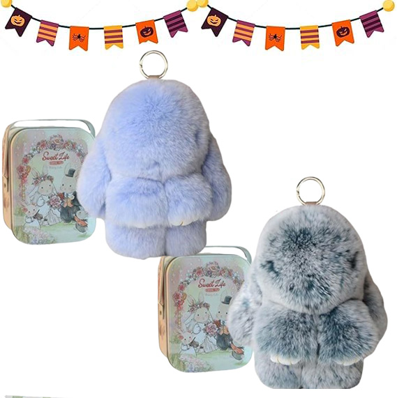 💥Handmade Soft Christmas Bunny Charms