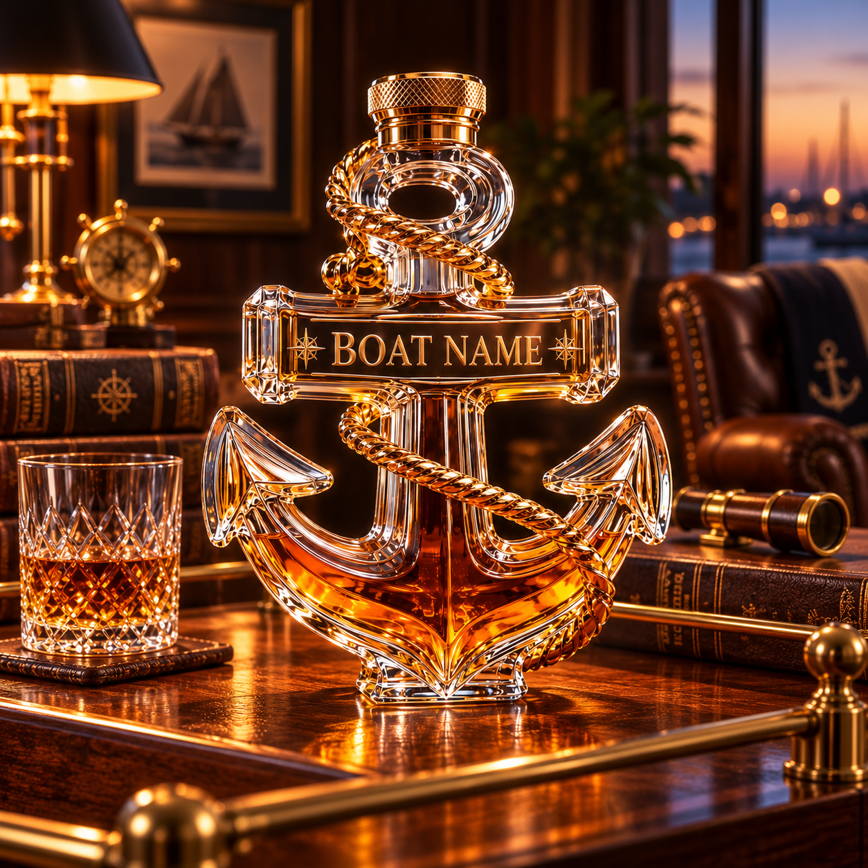 ⚓ Personalized Anchor Whiskey Decanter