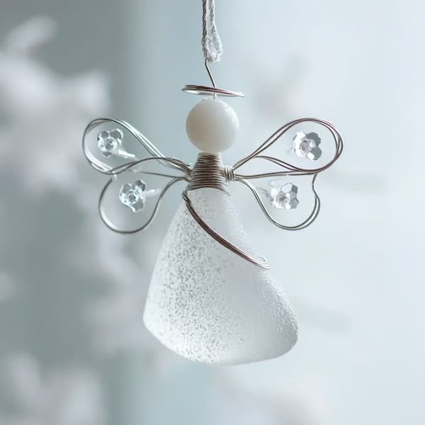 LAST DAY 50% OFF🌊Handmade Sea Glass Angel Ornament