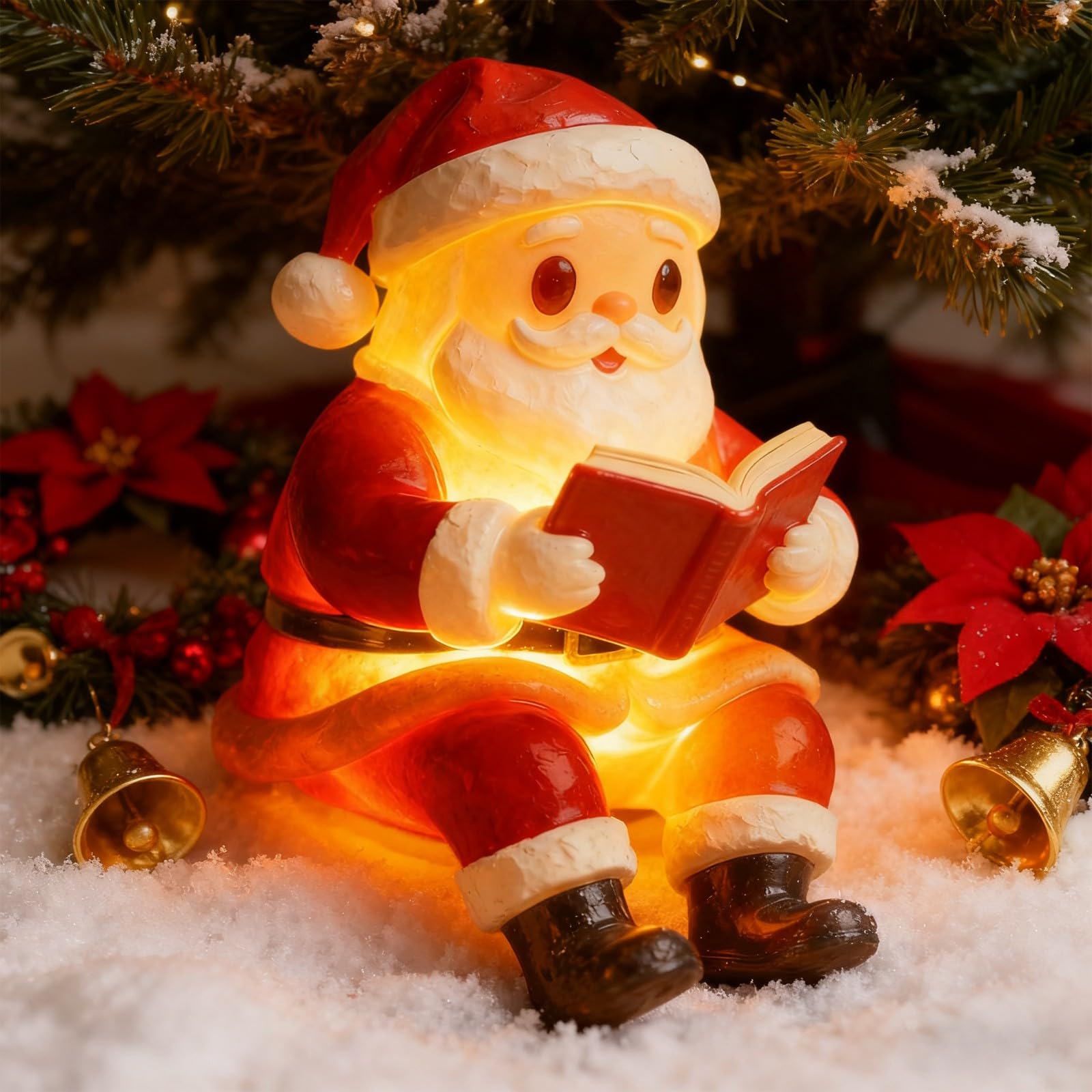 Santa Claus Reading Book Lamp Decorative