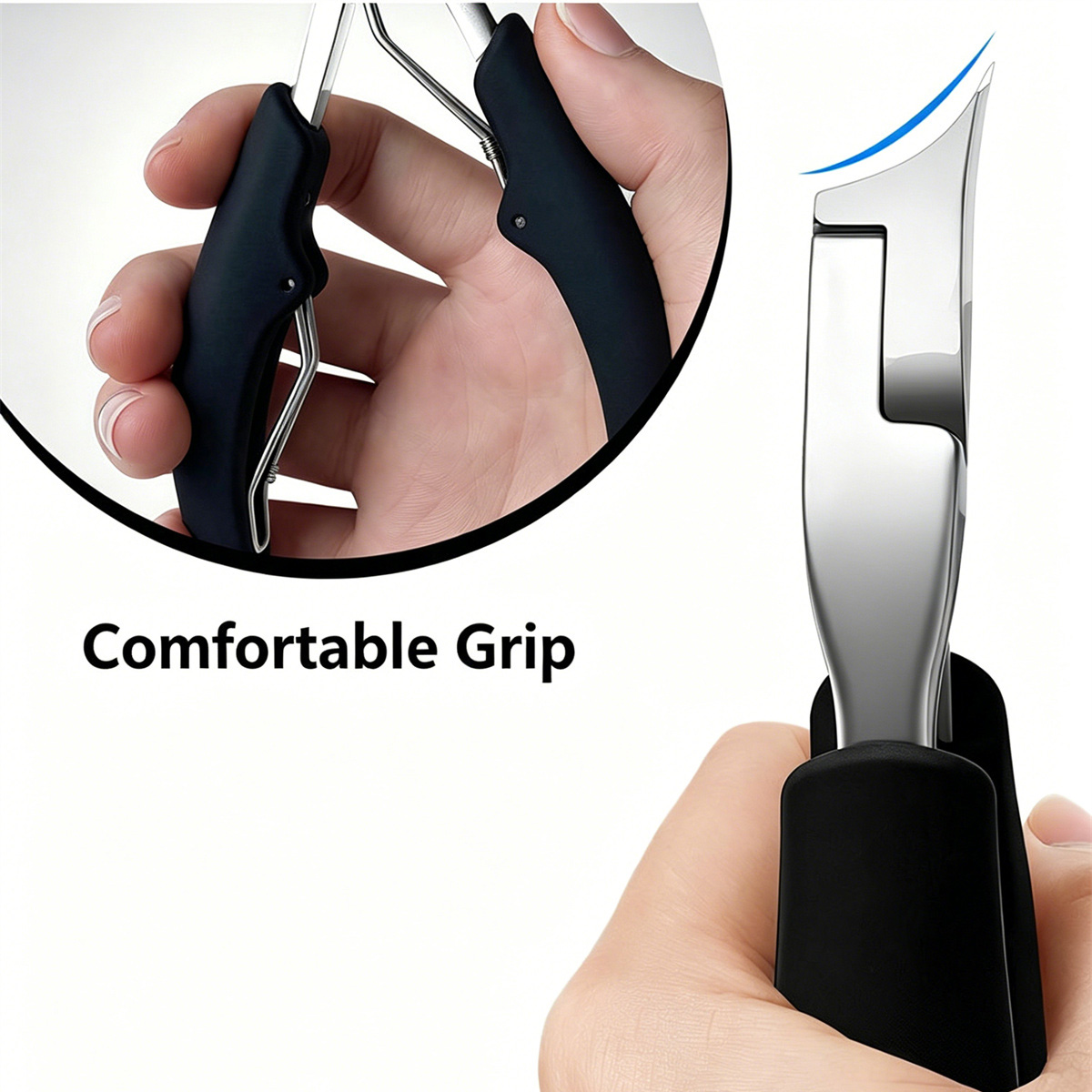 Curved Blade Nail Cutter for Thick, Hard, Fungal Nails