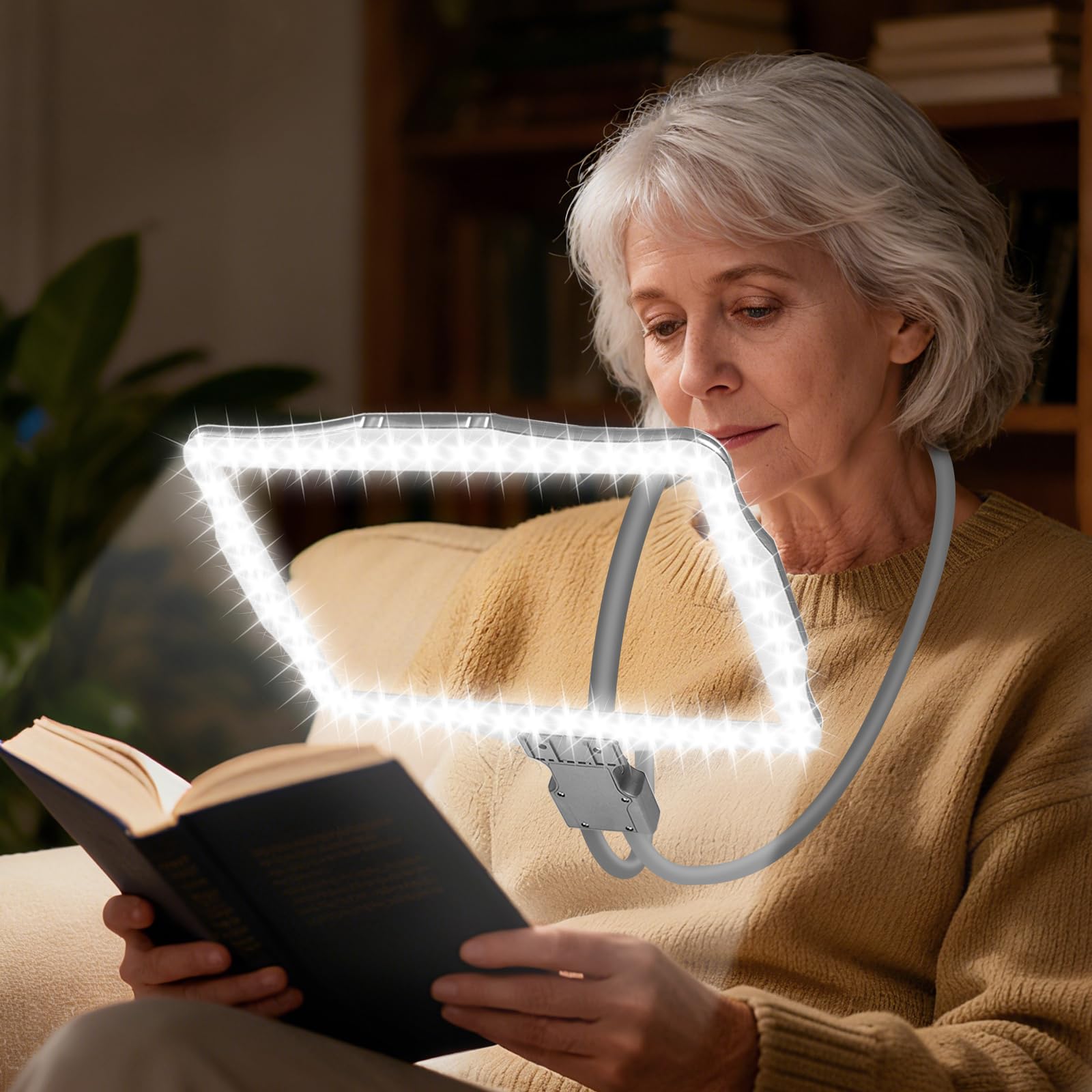 🔍Hands-Free Magnifying Glass With LED Light