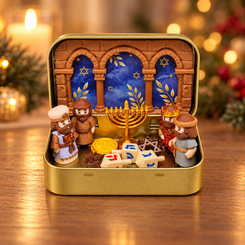 🔥Last Day 49% Off🎁Mini Nativity Scene Set with Storage Box