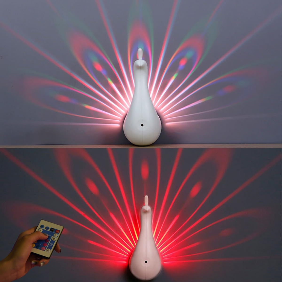 Peacock Projection Desk Lamp