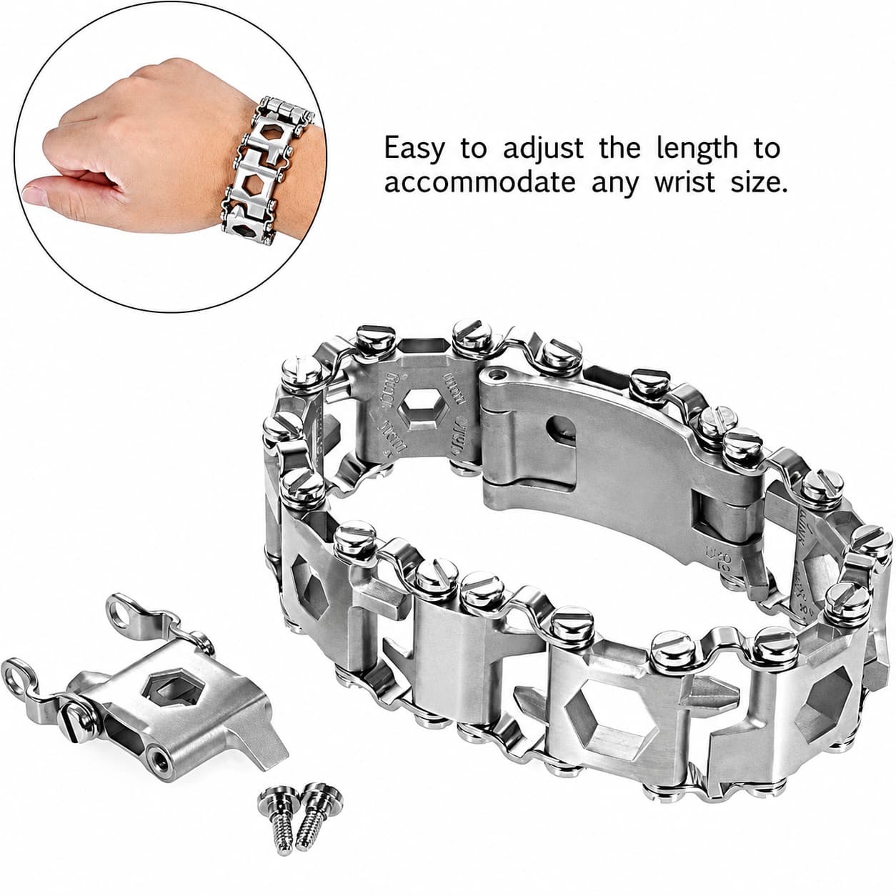 Multitool Bracelet 29-in-1 Stainless Steel EDC Tool