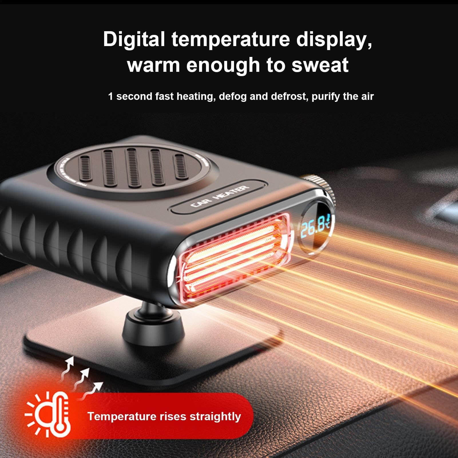 150W Portable Car Heaters for  Car Defogger and Defroster