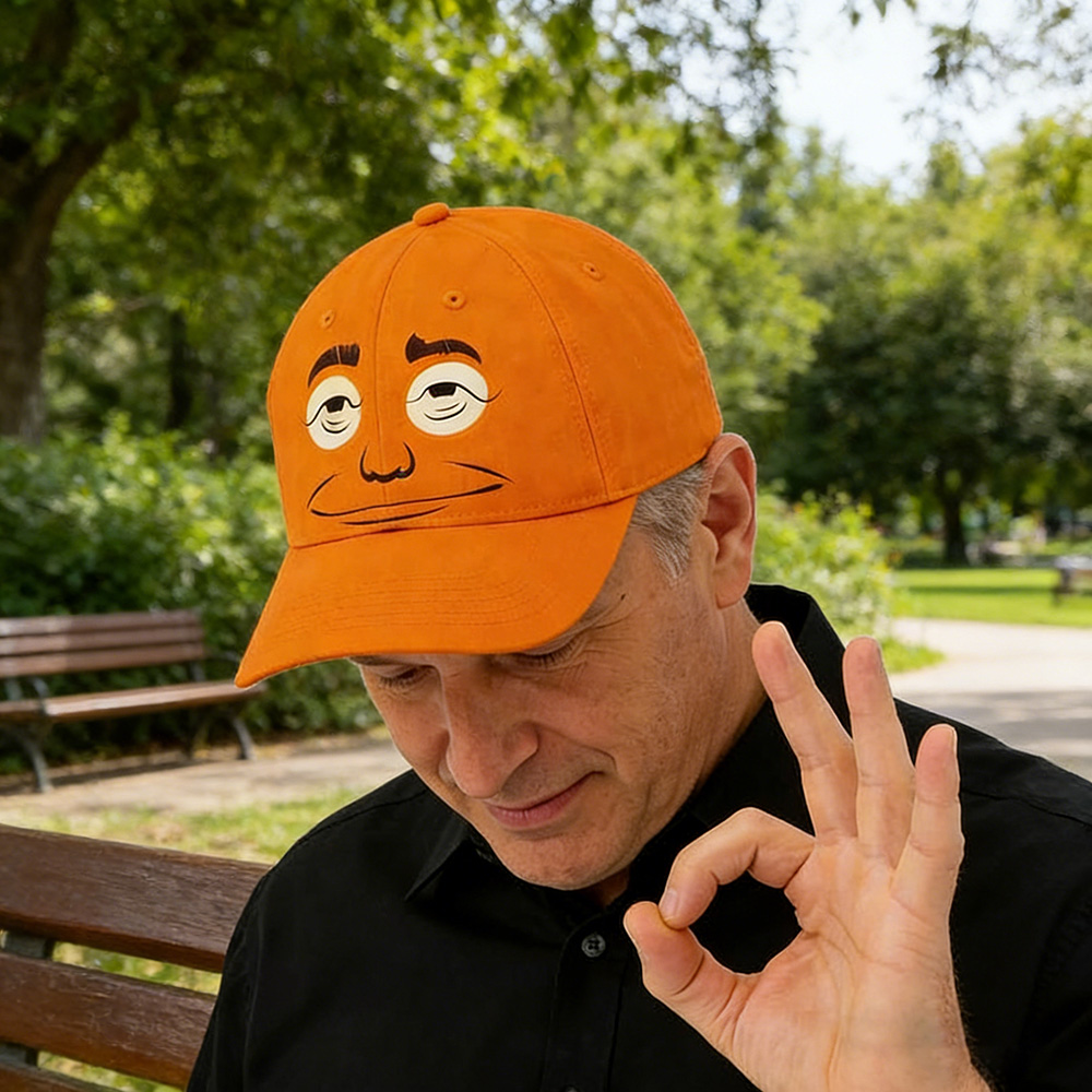 Expressionless Orange-faced Cap